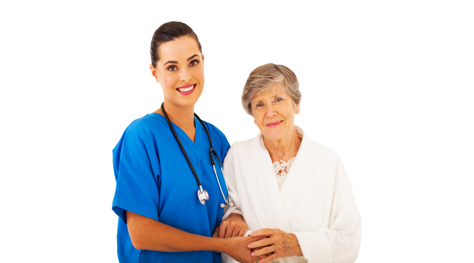 A doctor extending his hand for a handshake together with his fellow doctors