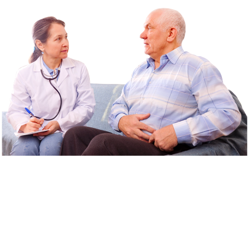 A nurse accompanying an ederly outside